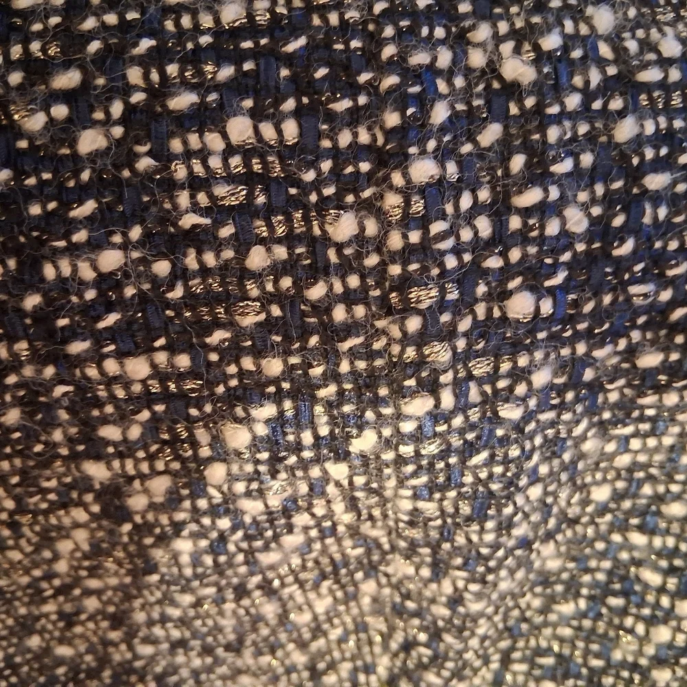 J. Crew Navy and White Tweed Pencil Skirt